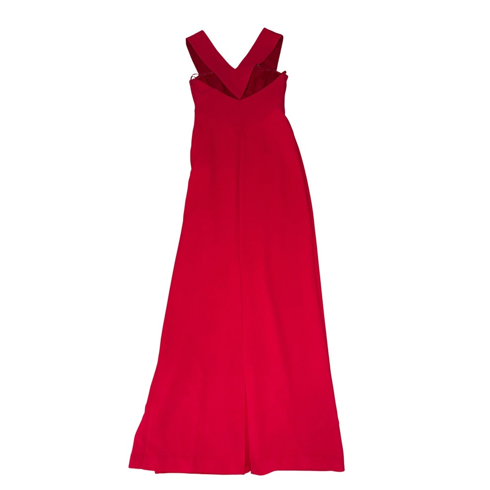 BCBGMAXAZRIA Agata Red Square Neck V-Back Maxi Gown Dress Size 4 NEW S2 - Picture 4 of 12